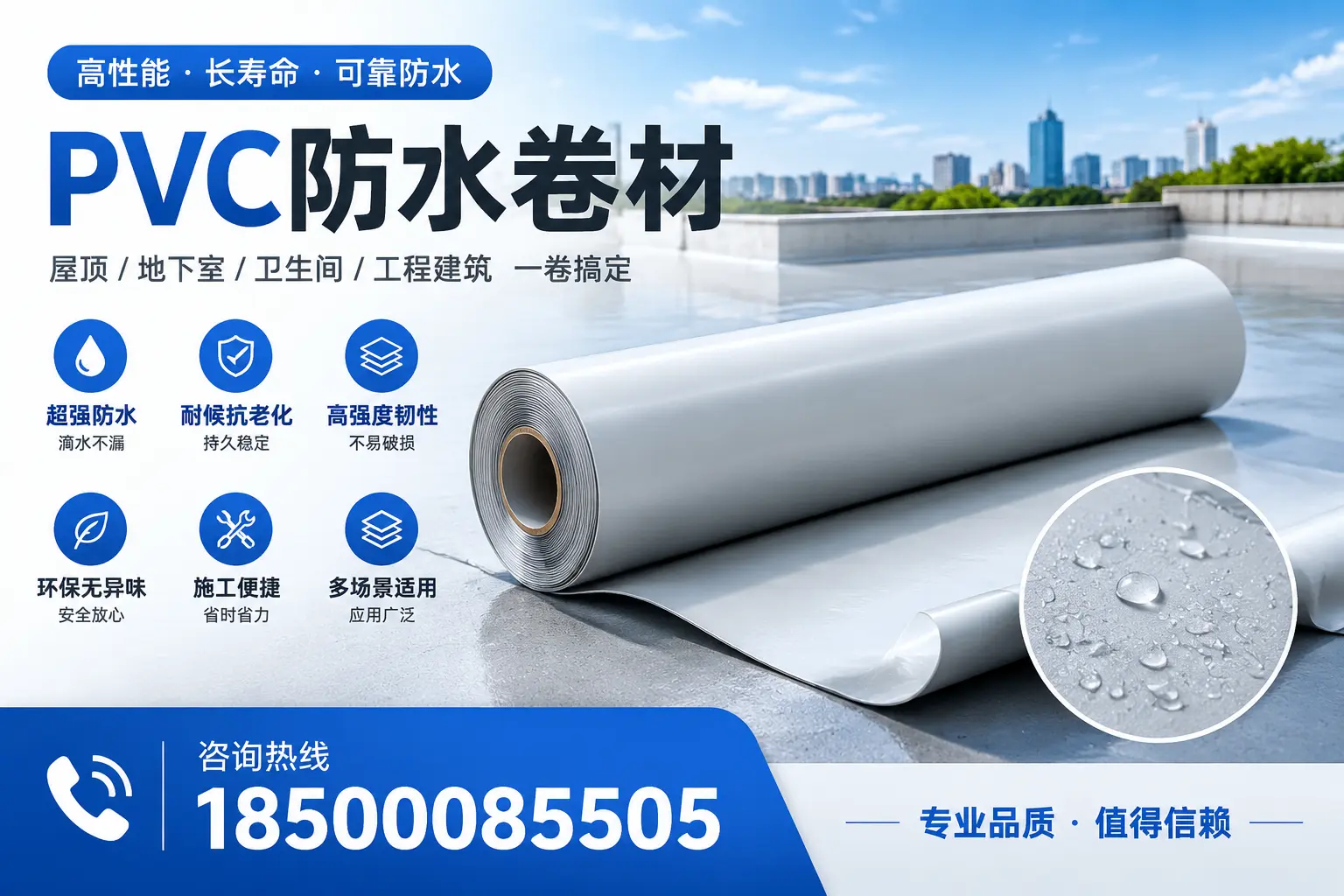 PVC防水卷材的防水效果评测,适合德阳的科学依据